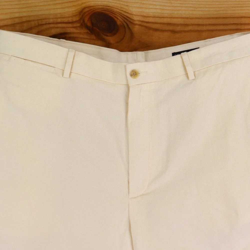 Daniel Cremieux‎ Collection Shorts Mens 42 Ivory Cotton Blend Chinos Pockets NWT
